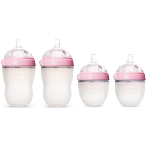Comotomo 5 oz and 8 oz Baby Bottles, 4 Pack Cover