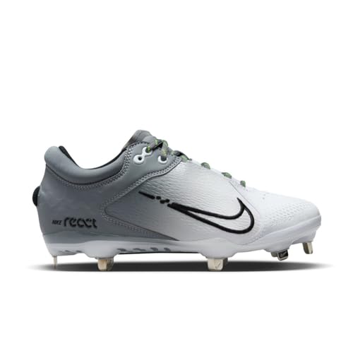 Nike Hyperdiamond 4 Elite Low Metal Softball Cleats SZ 10 Gray | Black