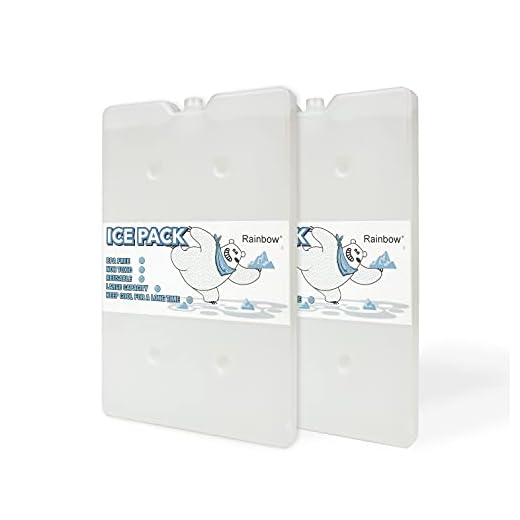 RAINBOW Extra Large Refreezable Cooler Ice Packs for Cooler Bag, Set of 2, Ice Reusable Freezer Blocks Large Cold Ice Packs for Camping Cooler, Cooler Accessories - Ice Packs