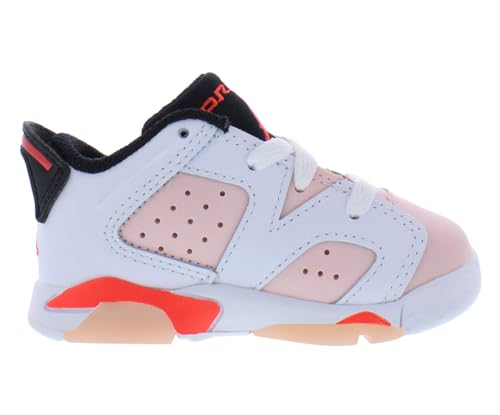 Jordan Baby Girl's 6 Retro Low (Infant/Toddler) White/Atmosphere/Infrared 23/Black 9 Toddler M3