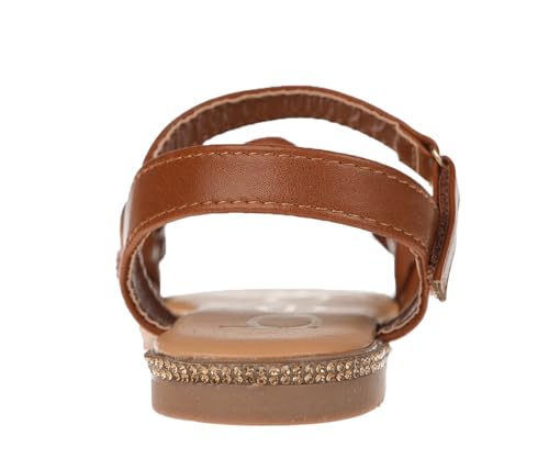 Image of bebe Girls' Sandals - Trendy Flat Designs with Rhinestones, Puffy Straps, Embossed Details and Charms for Toddlers /Little Kids /Big Kids