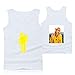 Produktbild Siskey Billie Eilish Vest,Billie Eilish Printed Casual Short Sleeve Tee Shirt for Music Fans,Billie Eilish Weste Sommer Beiläufige Kurze Hülsen T-Shirts T-Stücke-White,L