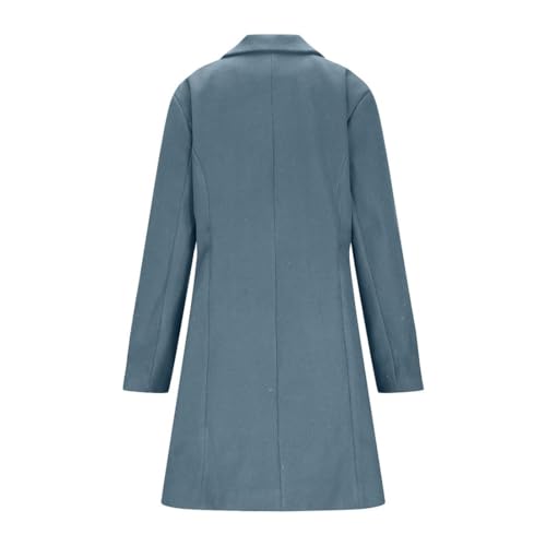 Manteau femme mélange de laine contre le froid avec doublure épaisse - 7