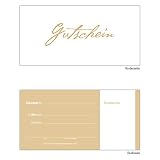 25 Gutscheine Gutscheinkarten Geschenkgutscheine – edel neutral Beige Weiß
