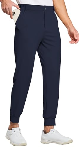 Willit Calça de moletom masculina de golfe com ajuste slim fit, corrida, viagem, trabalho, com 5 bol