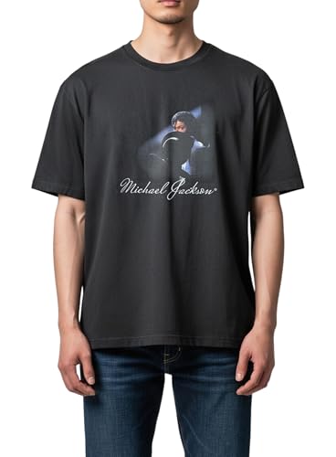 Amazon | [マイケルジャクソン] 半袖 プリントTシャツ (ロゴプリント