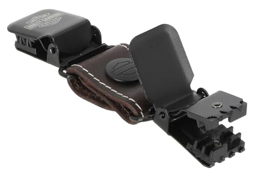 Harley-Davidson Men's Etched Bar & Shield Logo Leather Boot Clips – Brown2