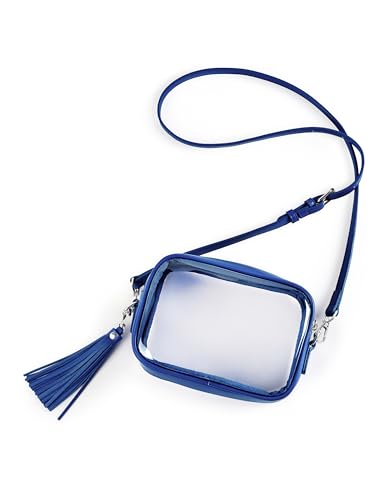 Image of Yarnic Clear Bag Stadium Approved, PVC Transparent Crossbody Purse Small Clear Crossbody Bag with Adjustable Shoulder Strap
