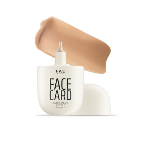 Image of FAE Beauty Face Card 4-in-1 Super Serum Skin Tint | Hydrates, Primes, Provides Coverage & Protects with SPF | Lightweight, Dewy Finish | 30 Shades for Indian Skin Tones | Shade - 11C - Neutral