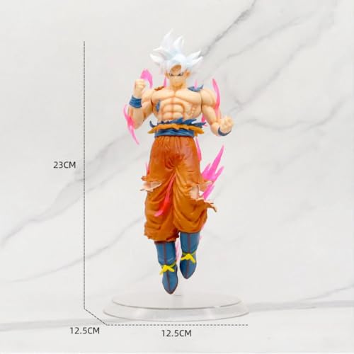Image of Awestuffs Large Action Figure Limited Edition Figure Toy Statue Merchandise for Anime Lovers (18 cm) (DBZ Gokuu Ultra Instinct Floating)