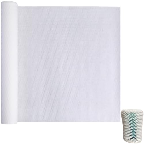 CABODYALS Papel de Embalaje de Nido de Abeja de 5 m, Papel de Embalaje Rectangular Blanco para Flores, Sustituto de Papel de Burbujas, Envoltura de Amortiguación, Mudanza para Envíos, Embalaje, Marca,