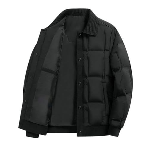 Veste en duvet fine homme revers blouson matelassé léger mi-saison chic