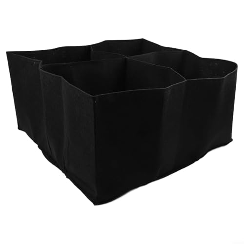 Qualoramall Outdoo Lot de 4 sacs de plantation rectangulaires multi-grilles 120 x 60 x 30 cm en tissu non tissé respirant pour légumes, fleurs et herbes...