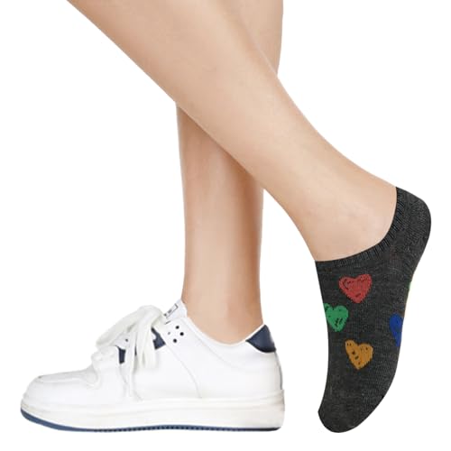 Image of Benefeet Sox Cute No Show Socks for Women Low Cut Socks for Girls Liner Invisible Socks Cotton Flat Boat Loafer Socks