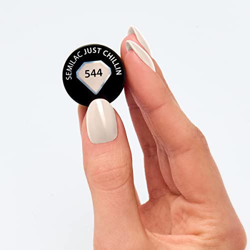 Semilac UV Nagellack Grau 544 City Break Just Chillin 7 ml UV LED Farblack für Farbintensive Fingernägel Ergiebig… – Bild 3
