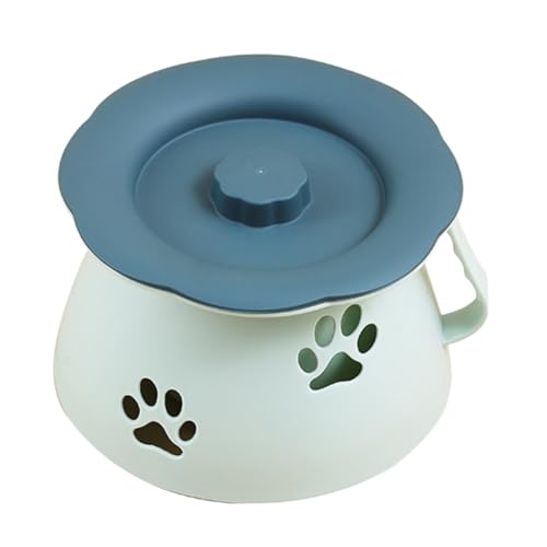 PENIKOKO ポータブルハンドル付きプラスチック便盆尿壺 蓋付き高齢者用携帯トイレ 実用的で耐久性のある軽量設計 携帯簡単収納可 再利用可能