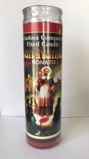 Tema religioso de la decoración casera general interior moderna del color rojo de la vela de cristal de 7 días