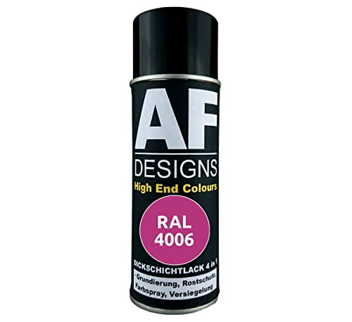 Alex Flittner Designs Rust Protection Paint 4-in-1 RAL 4006 Traffic Trace Metal Protective Paint Spray Rust Protection Paint Spray Can