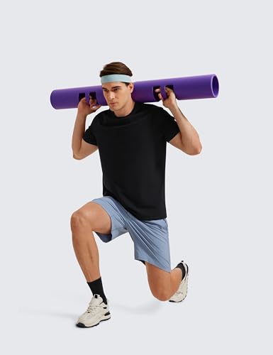 CRZ YOGA Mens Pima Cotton T-Shirts Short Sleeve Crew Neck Casual Shirts Breathable Workout Daily Tee Tops3