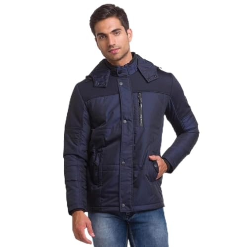 Image of Being Human Green Regular Fit Long Sleeves Polyester Men's Jacket Clothing
