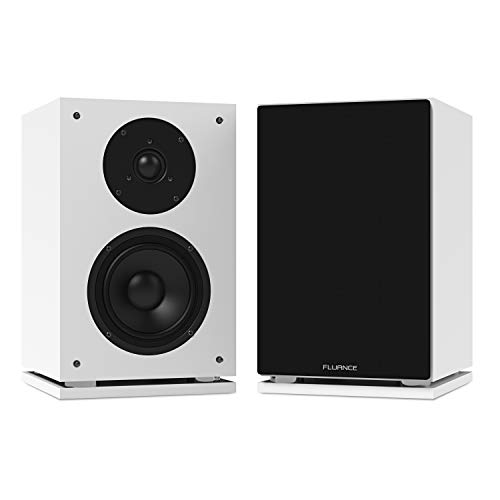 Fluance SX6WH High Definition Two-Way Bookshelf Loudspeakers - White