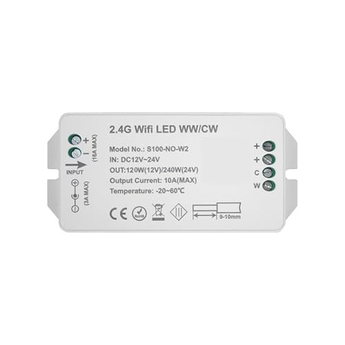 Contrôleur de bande lumineuse LED et variateur de température de couleur double pour salon