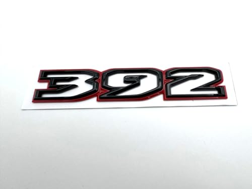 Image of 1x Paint 392 Emblems Front Fender Hood 3D Badge Nameplate Letter Compatiable with 2021-2024 Wrangler (Red Black)
