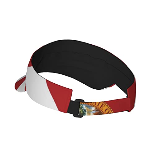 Image of Cute Funny Flag Hat Women Men Adjustable Flag Sport Sun Visor Hat Summer Fashion Sun Cap Beach Flag Hat