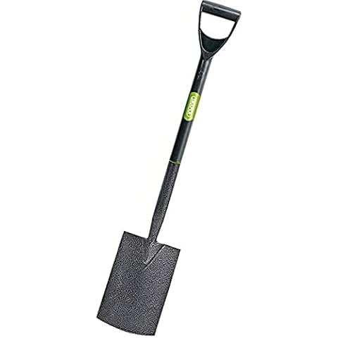 tradefirst Heavy Duty Garden Spades For Digging Carbon Steel Small Garden Spade With Tilted Plastic Handle Fencing Spade Garden Tools For Gardening Black Cover