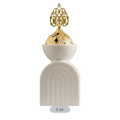 Four d'aromathérapie en céramique et métal style Moyen-Orient - 8