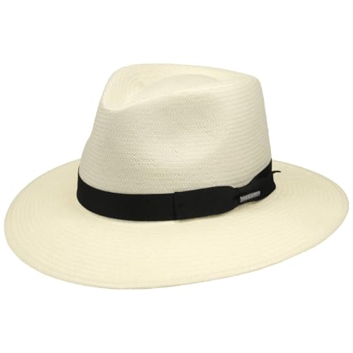Stetson Tokeen Toyo Traveller Strohhut UV-Schutz 40 Damen und Herren Frühling Sommer Natur M (56-57 cm)