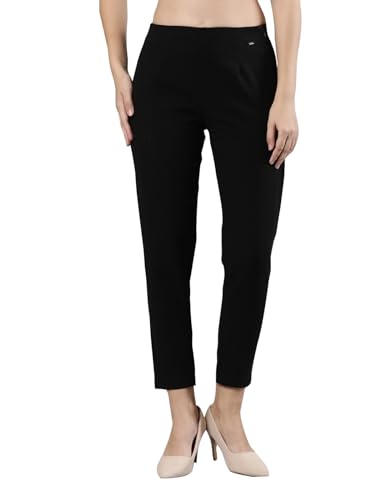 Image of Femmora Comfortable Fit Solid Straight Pant, Breathable Cotton Fabric with Side Zip Button Closure, for Women, Pack of 1