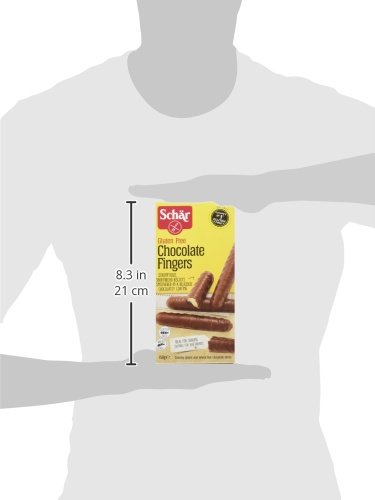 Schar Chocolate Fingers 150g (Pack Of 3) - Gluten & Wheat Free Shortbread Biscuits Coated In Milk Chocolate