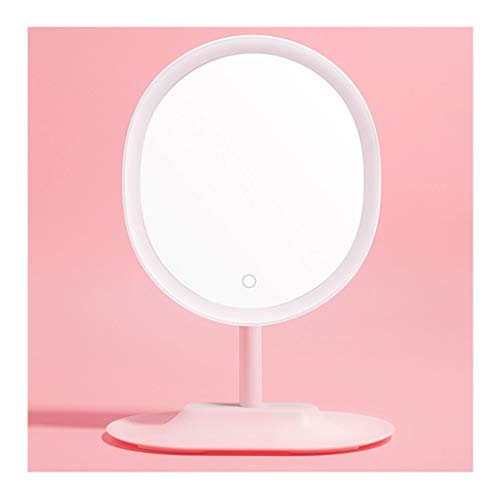 Espejo de Maquillaje Redondo con Luz Recargable