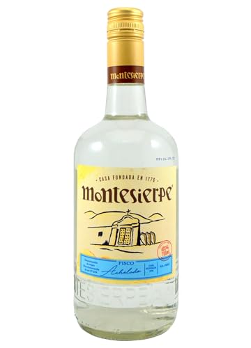 Montesierpe Pisco Acholado - Botella de Licor de 70 cl - Pisco Peruano con Notas de Hierbas Frescas y de Frutas Secas - 40% de Alcohol - Ideal para Preparar Cocktails