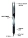 Inc. R2 Precision Rollerball Pens - 0.5 mm Ultra Fine-Point Pen Set With Comfort Grip for School, Office, Writing, and Journaling, 12 Pack, Black Ink