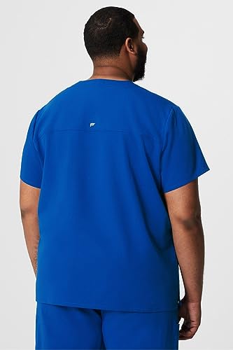 Image of Fabletics Men's Helix 1-Pocket Scrub Top - MotionTech, Wrinkle-Resist, Chest Pocket, Anti-Shrink, Semi-Slim Fit
