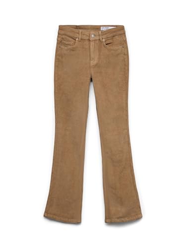 VERO MODA Damen Vmflash Mr Corduroy Pants Noos Flared Fit Jeans, Silver Mink, 33W x 32L – Ansicht 1