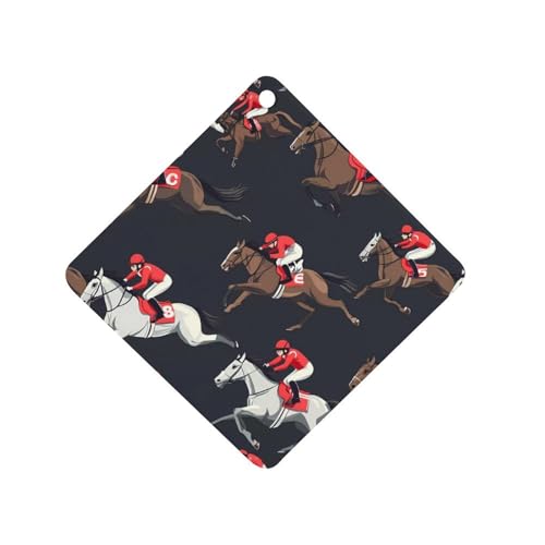 Runing Horse Car Air Freshener Hanging Aromatherapy Tablets for Car Accessories Rhombus