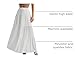 RoseSeek Women's Flowy Flared Ruffle Hem A Line Maxi Skirts Elastic Waist Elegant Tiered Layer Boho Long Skirts White Plain S