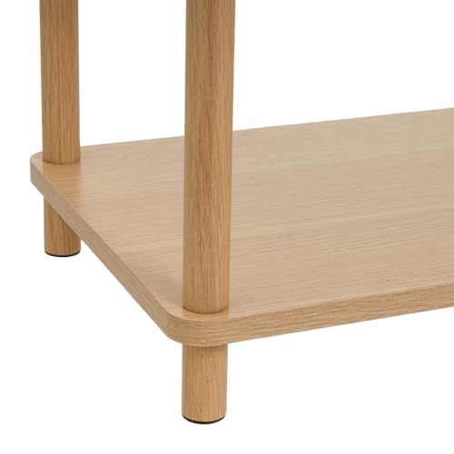 Estantería de suelo con 4 baldas de MDF y metal natural para organizar el hogar 3