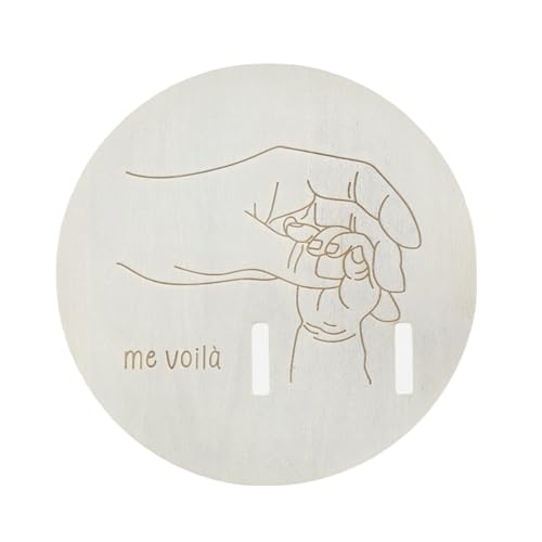 新生児のお土産、赤ちゃんの誕生、木製病院、出産ホルダー、刻印された赤ちゃんの情報、安全な木製記念品バンド、名前、日付、リストバンドホルダー付き。