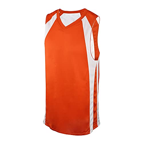 REV BASKETBALL JERSEY, ORANGE/WHITE, YOUTH-LARGE