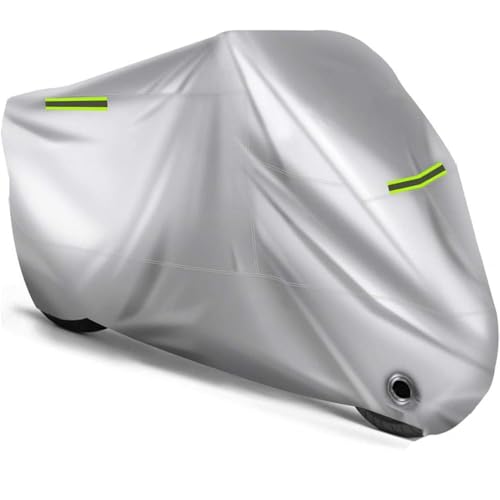 YMLVET Telo Coprimoto per Benelli TRK 502X TRK 502 X TRK502X, Protezione UV Esterna Coperture Antipioggia Antipolvere Coprimoto Impermeabile per Esterno,Silver
