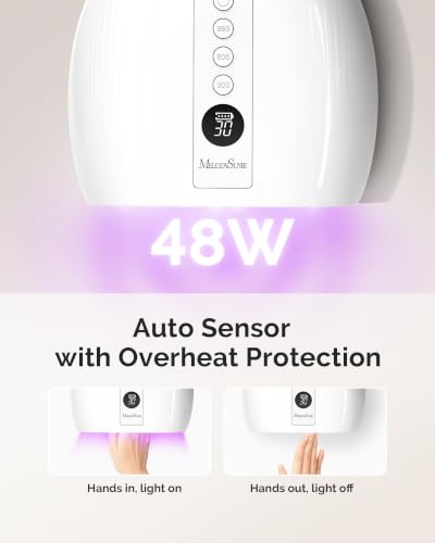 Image of MelodySusie P‑Plus30B UV Nail Lamp for Gels with 3 Timer Smart Sensor