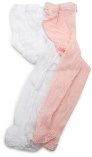 Jefferies Socks Girls 2-6X Dots and Frills Capri 2 Pack Tights