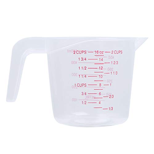 Vaso medidor plástico transparente 500 ml FEESHOW miniatura 2