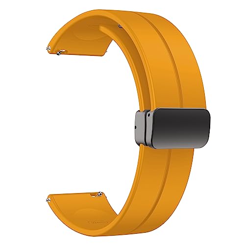 Image of Magnetic Watch Band 16mm 18mm 19mm 20mm 22mm - Quick Release - Skin-Friendly Soft Silicone Sport Watch Band for Men Women, Magnetic Folding Clasp Silicone Strap