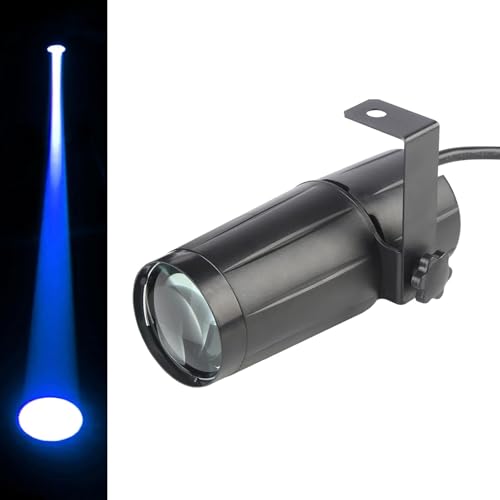 Proyectores Pin Spot Jindaaudio, proyector azul de 3 W mini luz de haz bola a faceta Spotlight luces de escena para bares de clubes