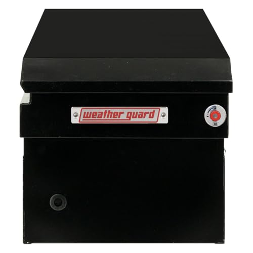 Image of Weather Guard Model 126-5-04 Saddle Truck Box, Steel, for Full Size Trucks, Standard Profile, Gloss Black, 11.0 cu ft Capacity